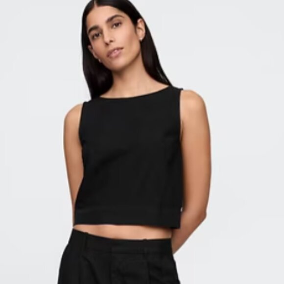 NWT GAP linen blend crop shell tank top - Picture 4 of 7